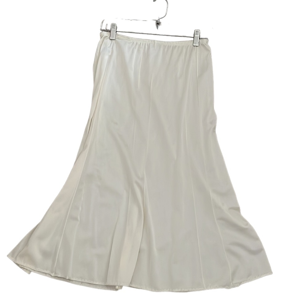 Vintage Lorraine 90s Cream Slip  A-Line Midi